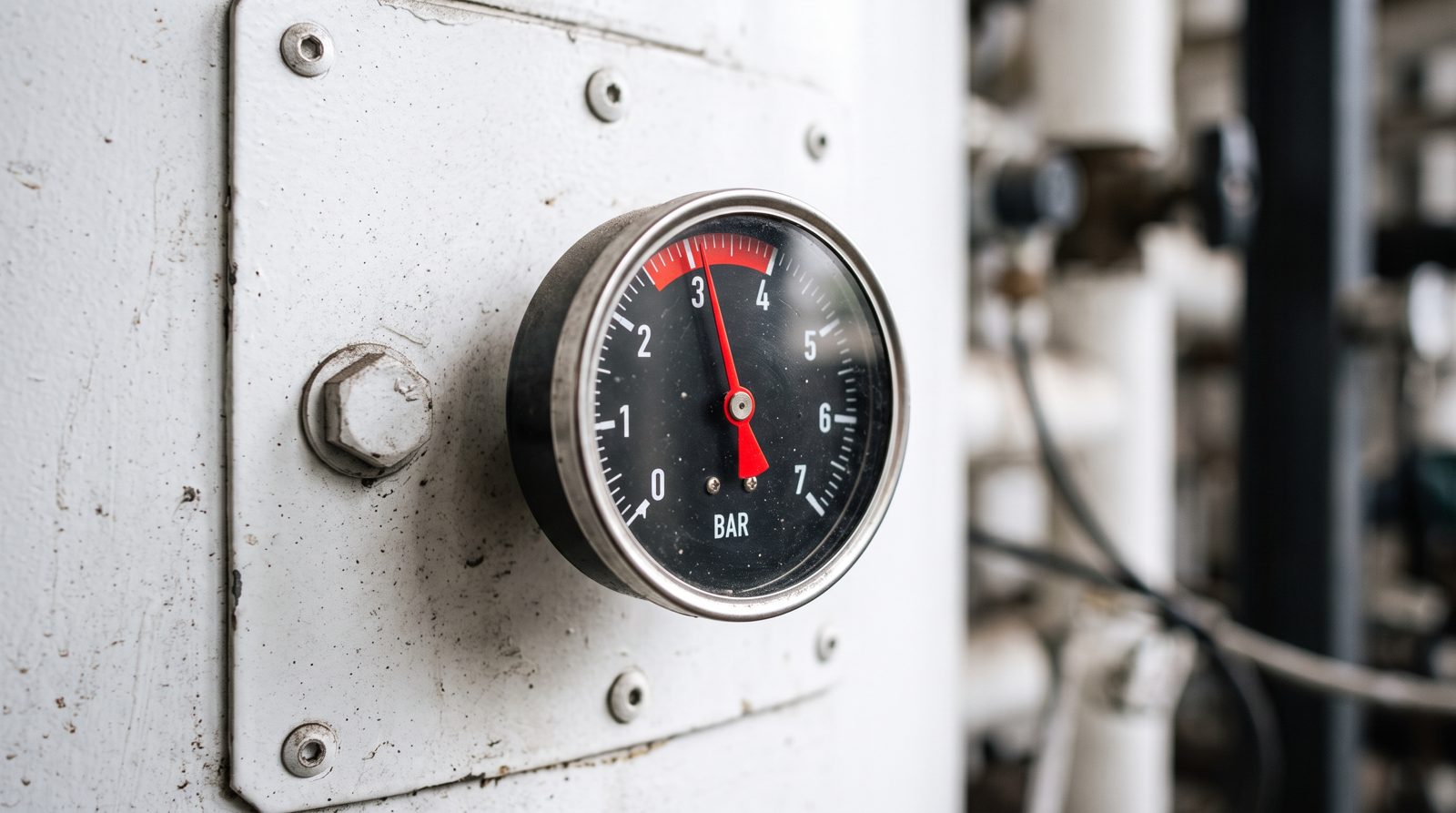 Boiler pressure gauge reading too high