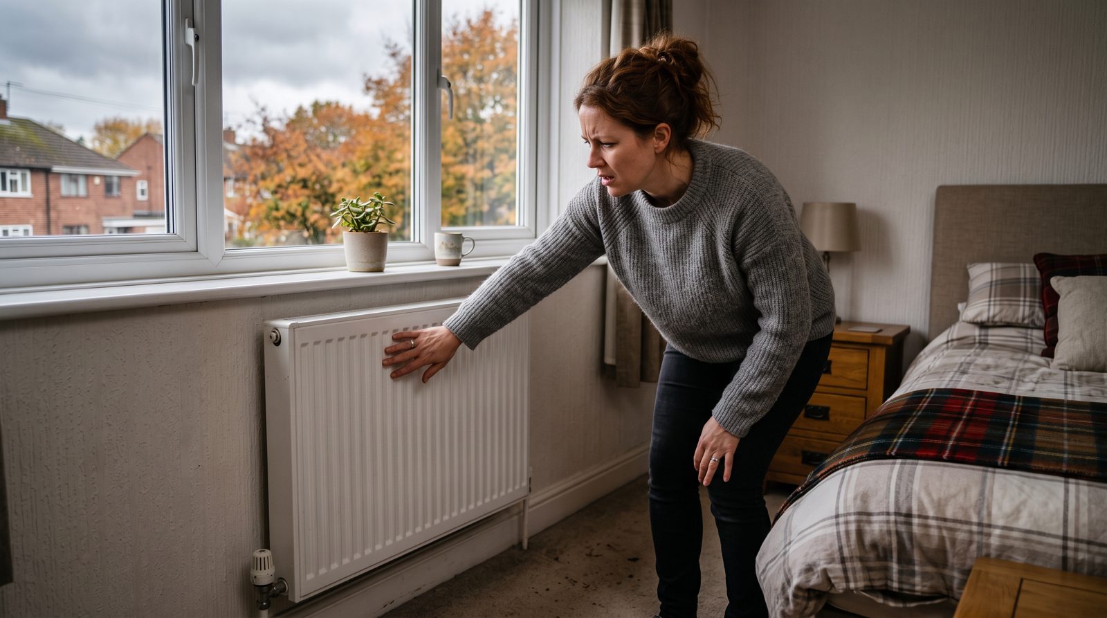 Cold radiator on the first morning the heating is switched on after summer