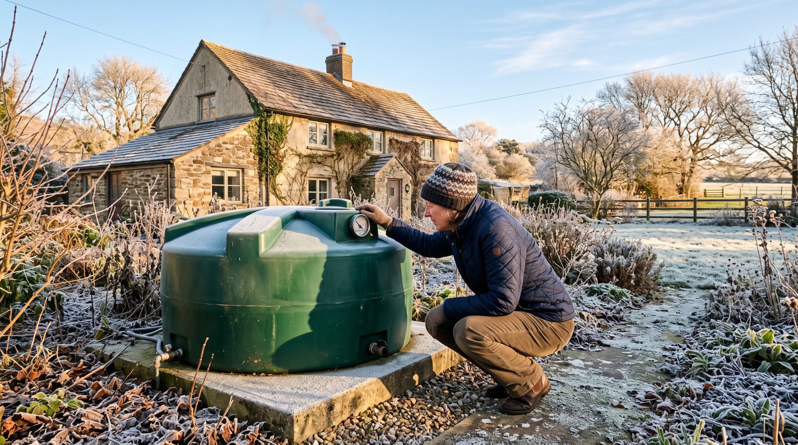 Checking the oil tank level when an oil boiler stops working