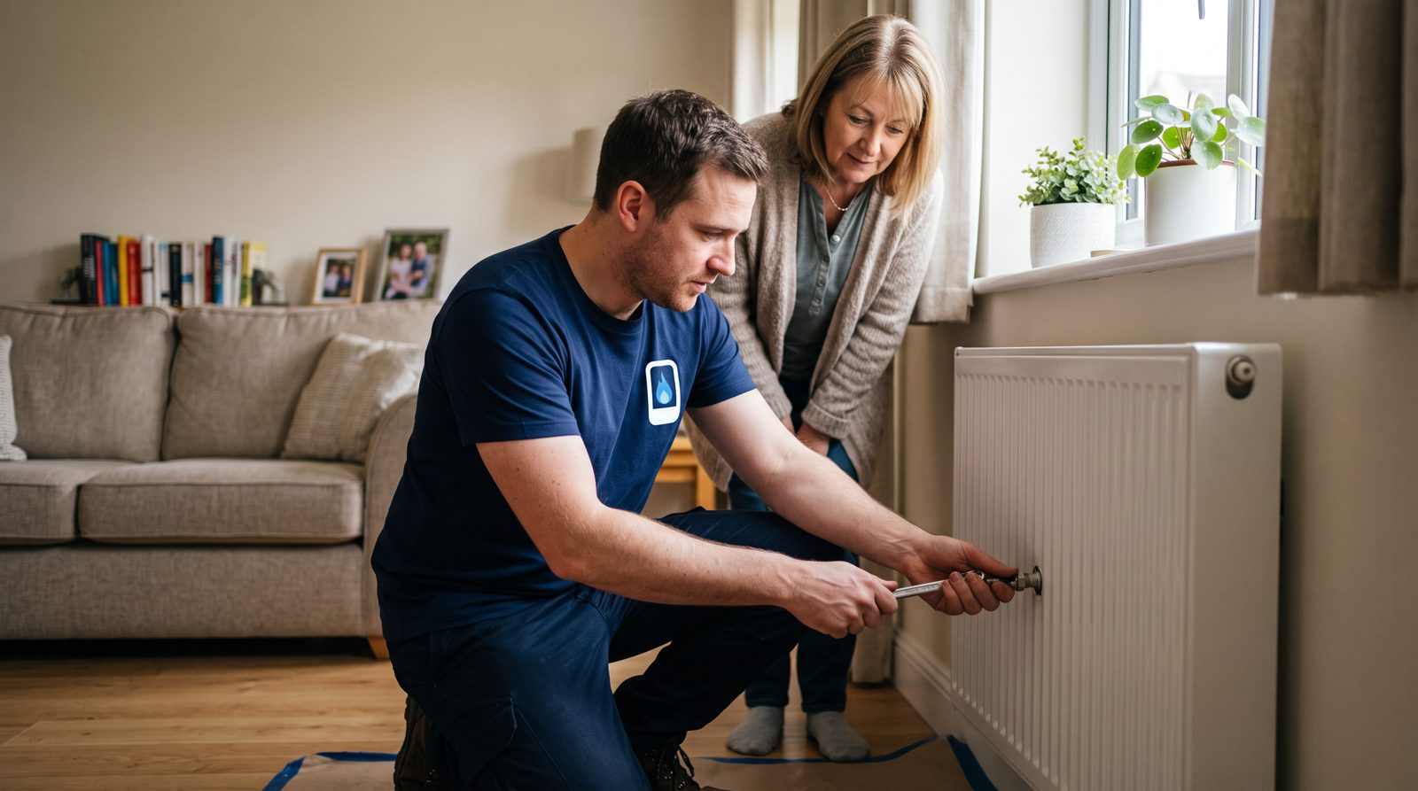 Engineer balancing a radiator that would not heat up